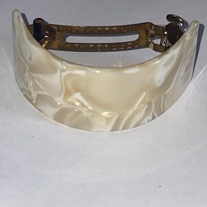 3/$10 Pearl-Textured Acrylic Hair Barrette